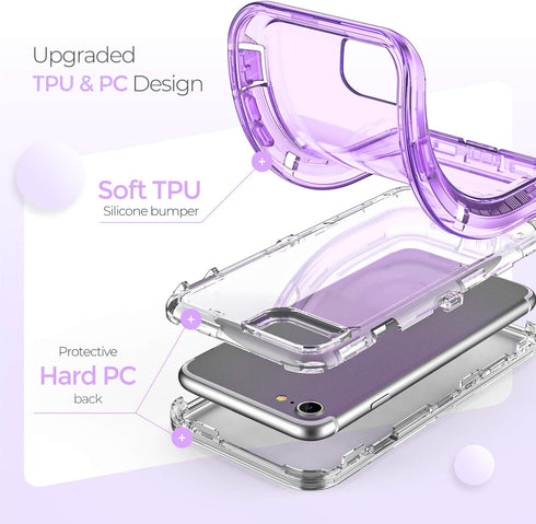 ORIbox Heavy Duty Shockproof Clear Case for iPhone 7 Plus & 8 Plus - Anti-Fall Protection