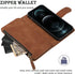 RANYOK Wallet Case for iPhone 11 (6.1 inch) - Premium PU Leather Zipper Flip Folio Wallet with RFID Blocking