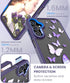 Shop Samsung A15 5G Case with Tempered Glass Protector, Military Grade Slim TPU & Hard PC, Purple Butterfly Design.