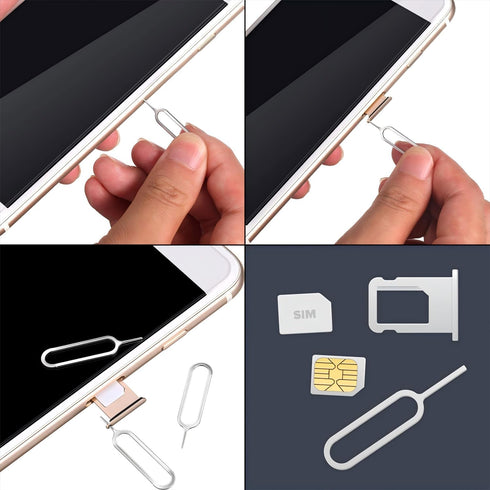 Tatuo 200 Pack Sim Card Tray Removal Tool Sim Card Eject Pin Opening Removal Tool Needle Compatible with Most Phone