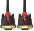 SHD VGA Cable 3 Feet, VGA to VGA Monitor Cable HD15 SVGA for PC, Laptop, TV, Projector - Black and Red