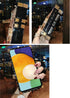 Samsung Galaxy S21 Ultra Bling Case, Gold Fashion Square Bling Diamond Glitter Soft Trunk Cover with Ring Holder