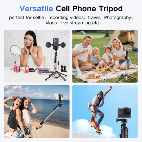 YUANRAN Light,70 inch Metal Selfie Stick Tripod for iPhone with Cellphone Selfiestick with Remote,Phone Tripod Holder