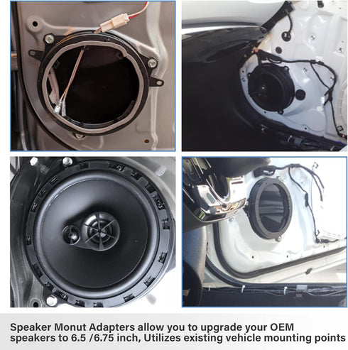 RED WOLF Car Door Speaker Adapter Spacer Ring, Compatible with Nissan Frontier, KIA K2, 6.5"