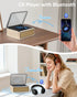 Gelielim Retro CD Player Boombox, Desktop CD Player with Bluetooth in/Out, Rechargeable Battery, HiFi Speakers, Wooden