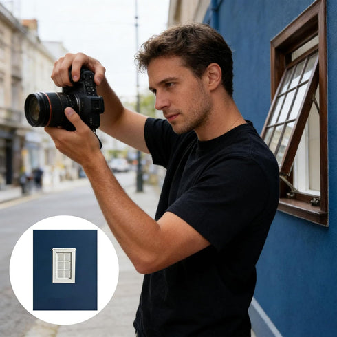 Ldqwztv (Blue-1) Creative Window Photograph Props, Take The World in A-Frame, Travel Photos Viewfinder Frame, Portable