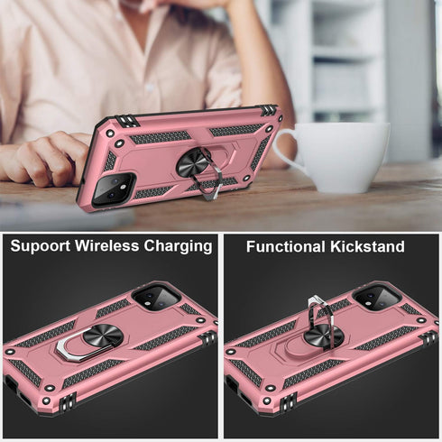 LUMARKE Case for Google Pixel 4 with Screen Protector, Military Grade Protective Phone Cover with Magnetic Ring