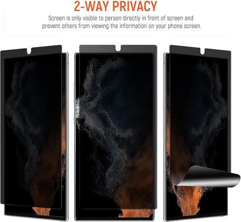 Galaxy S22 Ultra Privacy Screen Protector, Case Friendly Soft Film for Samsung Galaxy S22 Ultra 5G, Anti-Scratch, Touch
