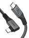 XAOSUN 240W Thunderbolt 4 Cable, 3.3ft Right Angle USB C to USB C, 40Gbps Data, 8K@60Hz for MacBook Docks & eGPU Hub.