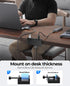 ORICO USB Hub 3.0, Clamp USB Hub with Extra Power Supply Port, 4-Port USB Adapter for Monitors, Desks