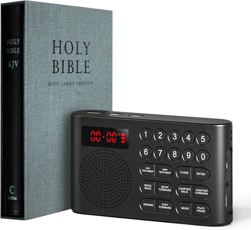 iGuerburn KJV Audio Bible Player for Seniors, Electronic Bible Old & New Testament