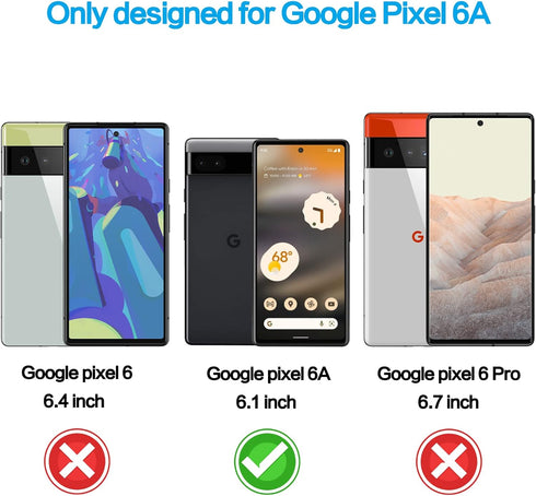 YWXTW Privacy Screen Protector for Google Pixel 6A, 6.1"5G, Tempered Glass Anti-Spy 9H Hardness Film