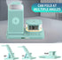 5 in 1 Foldable Wireless Fast Charger with Night Light Transparent Clock for Apple Devices, iPhone 15/14/13/12/11 Pro