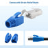 Cable Matters 20-Pack Cat8 RJ45 Pass Through Connector - 23-24AWG Shielded with Load Bar & Strain Relief