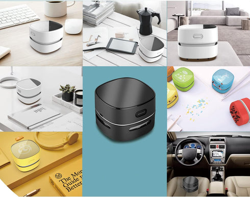 400 mins,360 ODISTAR Desktop Vacuum Cleaner, Mini Table dust Sweeper Energy Saving,High Endurance up to Rotatable