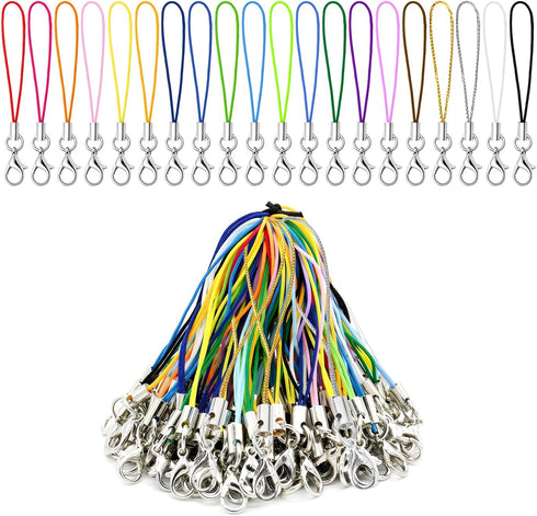 Phone Charms Strap, 100 Pcs Cell Phone Lanyard String, Keychain String Bulk