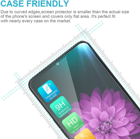 TJS Heavy Duty Phone Case for TCL 40 XL/TCL 40 T T608DL, with Tempered Glass Screen Protector and Metal Ring Kickstand
