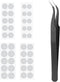 Macuezu 40 Pcs Earbuds Dust Filter Replacement Kit with Tweezers, Anti-Dust Mesh Earphone,