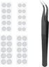 Macuezu 40 Pcs Earbuds Dust Filter Replacement Kit with Tweezers, Anti-Dust Mesh Earphone,