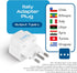 Ceptics Italy Power Adapter, Type L Plug, Universal Travel Adapter for Chile, Italy, 3 Pack