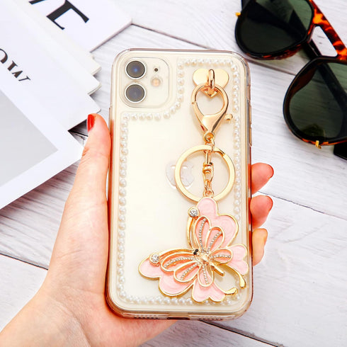 Moxweyeni 8 Pcs Cell Phone Finger Ring, Adhesive Metal Grip Loop Stand for DIY Hanging Supplies - Heart Grip