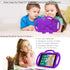 LTROP Kids Case for iPad 5th/6th Generation & Air 2, Shockproof Bumper Cute Kid Case with Shoulder Strap (Purple)