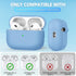 AirPods Pro 2nd Generation Case (2022/2023) with Cleaner Kit, Soft Silicone Protective Cover with Lanyard, Sky Blue