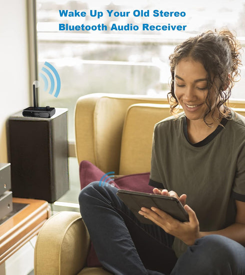 Bluetooth 5.3 Receiver for Home Stereo, Low Latency & HD Music Audio Bluetooth to RCA Adapter for Home Streaming