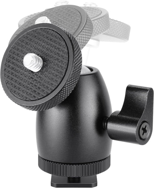 Neewer Mini Tripod Ball Head Mount with Phone Holder, Compatible with Compact DSLR Camera, Load Up to 4.4 lbs