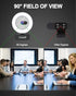 Camii 2K Webcam with Light, HD Webcam for PC with Built-in Privacy Cover, Adjustable Brightness, Noise Reduction Mics