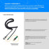 IPD U10P-S Bottom Headphone Adapter Phone Cord Cable Compatible with Yealink, Snom,Grandstream & LG IP Phones U10P-S Bottom with RJ9 Cord Jack