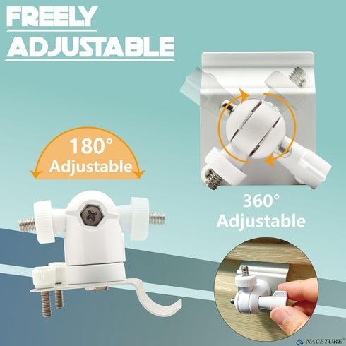 NACETURE Vinyl Siding Mount for Blink Camera, 360° Swivel & 90° Tilt Adjustment, Weatherproof Outdoor Camera Mount
