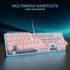 SbocKeeb 104-Key Retro Punk Keyboard - Full Size Typewriter Pink Keyboard with Square Keycap and LED Blue Backlight