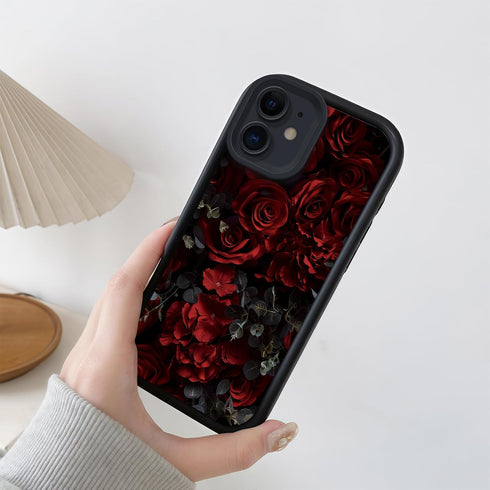 kadezia 11 6.1 inch for iPhone Case Dark Red Rose Bouquet Step Design Soft Touch Case, Slim, Anti-Fingerprint, Elegant
