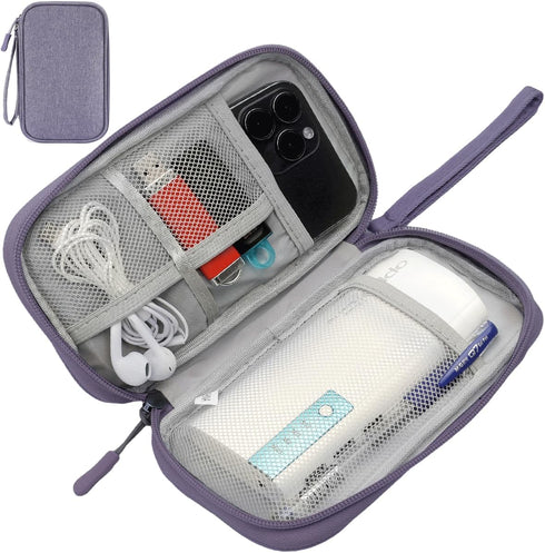 Small Waterproof Electronics Organizer Travel Bag, Accessories Pouch for Cable, Charger, Phone, Power Bank, Earphone
