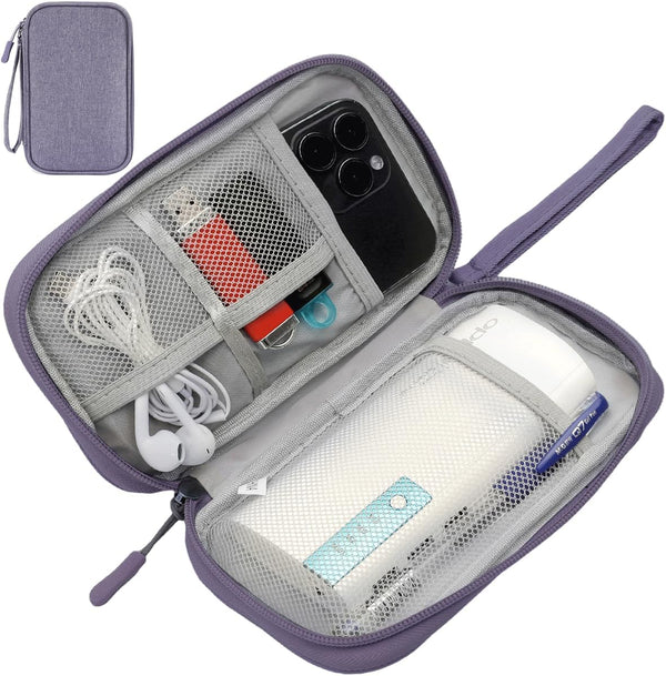 Small Waterproof Electronics Organizer Travel Bag, Accessories Pouch for Cable, Charger, Phone, Power Bank, Earphone