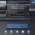 Wireless Keyboard and Mouse Backlit, Slim Portable Rechargeable Multi-Device Bluetooth Keyboard, RGB Silent Mouse for