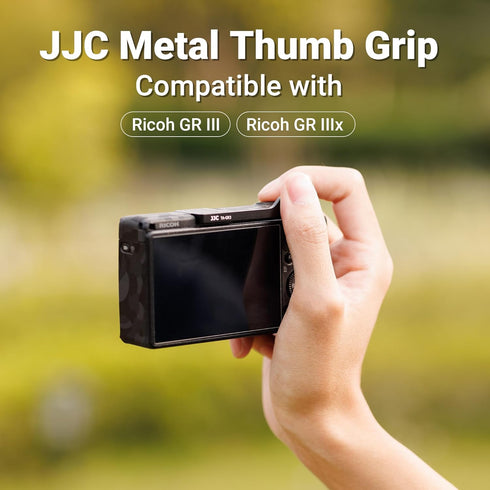JJC Metal Thumbs Up Grip for Ricoh GR III, Hot Shoe Thumb Support for Comfortable & Secure Hold