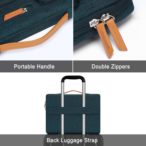 MOSISO 360 Protective Laptop Sleeve for MacBook Air 13 inch M3 M2 M1 2024-2018 / Pro 13 inch 2024-2016, Teal Green