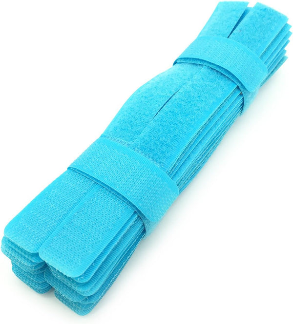 Pasow 50pcs Reusable Cable Ties - 7 Inch Fastening Wire Organizer in Sky Blue