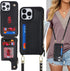 Cavor iPhone 13 Pro Case with Card Holder, Wallet Case for Women, Phone Case with Strap, Crossbody Lanyard and