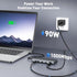 Viilinany 6-in-1 M.2 10Gbps 2X 90W 4K@60Hz USB C Docking Station with NVMe SATA SSD Enclosure, USB-C Hub with USB-A