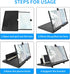 14 inch Screen Magnifier for Cell Phone, 3D Enlarger for Movies, Videos, Reading, Gaming, Compatible with Smartphones