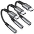 USB Type C to 3.5mm Female Headphone Jack Adapter, (3-Pack) USB C to Aux Audio Dongle for iPhone 15 Plus, Samsung Galaxy