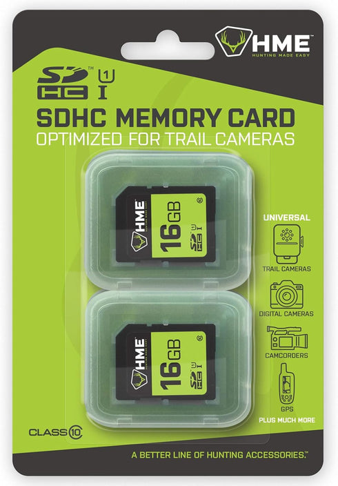 HME 16GB 2 Pack SD Cards - Compact Durable Reliable High-Speed Memory Cards Compatible with SDHC Slot Devices