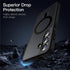 JETech Shockproof Magnetic Case for Samsung Galaxy S24 5G, Black, Translucent Matte Back, Compatible with MagSafe.
