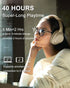 Wireless Bluetooth Headphones Over Ear, 40 Hours Playtime with Microphone, Foldable Lightweight Headset with HiFi