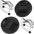 2 Pack 58mm Snap-On Center-Pinch Lens Cap, Compatible with Canon EOS Rebel T7 T6 T5 T100 4000D T8i T7i T6s T6i T5i T4i