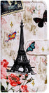 Case for Galaxy A71 5G - Paris Tower Butterfly Leather Flip Wallet Cover with Card Slot Holder