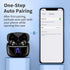 TAGRY Bluetooth Headphones, True Wireless Earbuds with 60H Playback and LED Power Display, IPX5 Waterproof